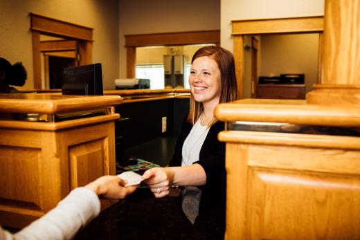 Teller window receipt